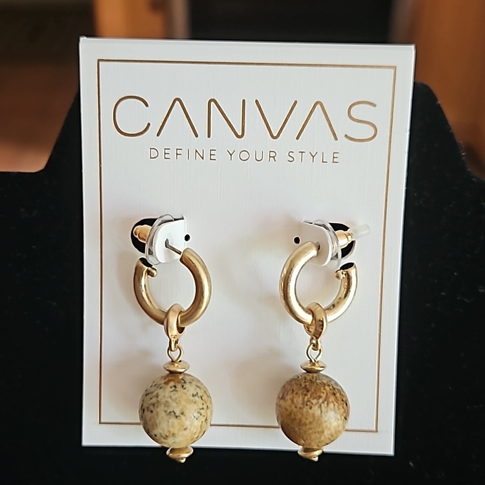 Canvas Pierced Earrings NWT